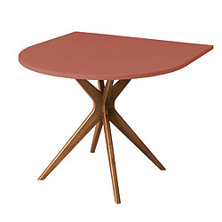 Ragaba Table à manger demi-ovale - Rose antique