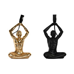 Lampe de bureau DKD Home Decor 25W Noir Doré Homme 220 V Moderne (16 x 10,5 x 25 cm) (2 Unités)