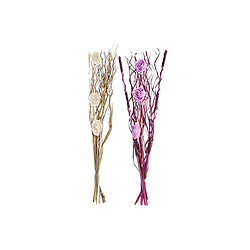 Branche DKD Home Decor Rose Lila Blanc Fleur séchée (30 x 30 x 100 cm) (2 Unités)