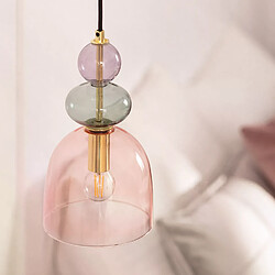Ledkia Suspension Métal et Verre Baudelaire Ambre