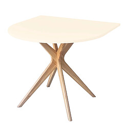 Ragaba, Jubi, table demi ovale , 90 x 90 x 73, Blanc craie, pour 4 personnes