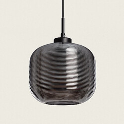 Avis Ledkia Suspension Métal et Verre Beryl Gris Fumée