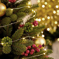 Ledkia Guirlande LED Fil de Fer Dorée à Piles 10m 10 m