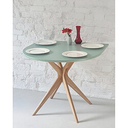 Ragaba Table à manger demi-ovale Jubi - Gris perle