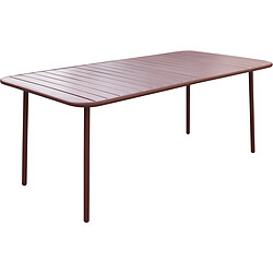Habitat Et Jardin Table jardin en métal Bilbao - 180 x 90 x 71 cm - Terracotta