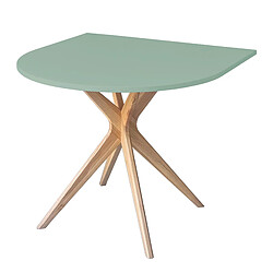 Ragaba, Jubi, table demi ovale , 90 x 90 x 73, Vert sauge, pour 4 personnes