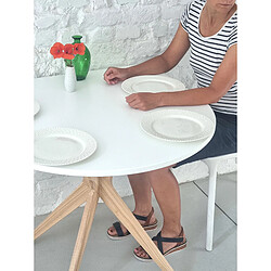 Ragaba Table à manger demi-ovale - Noir pas cher