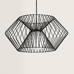 Ledkia Suspension Métal Hexagone Noir