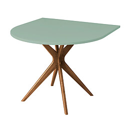 Ragaba Table à manger demi-ovale - Vert sauge