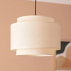 Ledkia Suspension Métal et Tissu Arija Beige