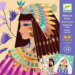 Jeu créatif Djeco Parures précieuses Jeu créatif Djeco Parures précieuses - Coffret Tableaux à métalliser, 4 cartes 20x20 cm avec feuilles métallisées et strass