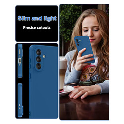 Avis Htdmobiles Coque pour Samsung Galaxy A36 et A56 5G - housse etui silicone gel fine + film ecran - BLEU FONCE