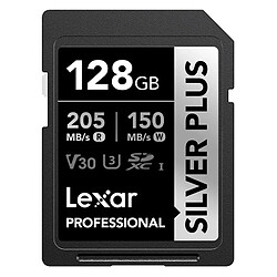 LEXAR Carte SD Silver Plus UHS-1 128Go V30 R205/W150