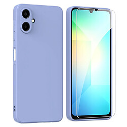 Htdmobiles Coque pour Samsung Galaxy A06 - housse etui silicone gel fine + film ecran - MAUVE 
