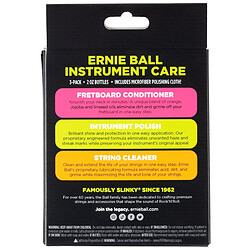 4225 Pack de 3 produits entretien guitare + microfibre Ernie Ball