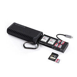 PGYTECH Étui Lecteur de Cartes haute vitesse SD Createmate Noir