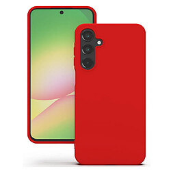 Htdmobiles Coque pour Samsung Galaxy A36 et A56 5G - housse etui silicone gel fine + verre trempe - ROUGE