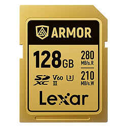 LEXAR Carte SDXC Pro Gold Series ARMOR UHS-II 128Go IP68 R280/W210