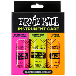 4225 Pack de 3 produits entretien guitare + microfibre Ernie Ball