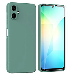 Htdmobiles Coque pour Samsung Galaxy A06 - housse etui silicone gel fine + film ecran - VERT 