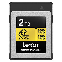 LEXAR Carte CFexpress Pro Gold Type B 4.0 Series 2To 3600R/3300W