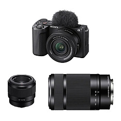 SONY ALPHA ZV-E10 II NOIR + 16-50 II + 55-210 + 50mm