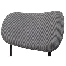 Avis Mendler Lot de 6 chaises de salle à manger HWC-O26 Cord (330g/m²) métal gris foncé