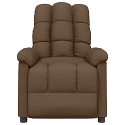 Avis vidaXL Fauteuil inclinable Marron Tissu
