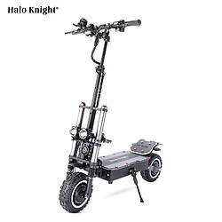 Trottinette électrique Halo Knight T107 Pro, pneus tout-terrain 11 pouces, 2 moteurs doubles 3000 W, batterie 60 V 38,4 Ah
