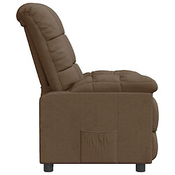 Acheter vidaXL Fauteuil inclinable Marron Tissu