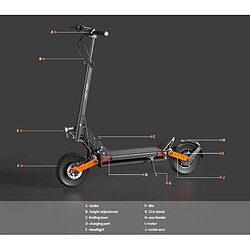 Trottinette électrique tout-terrain JOYOR S10-S-Z 10 pouces, 2000 W, batterie 60 V 18 Ah pas cher