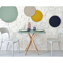 Ragaba Table de cuisine rectangulaire - Vert sauge