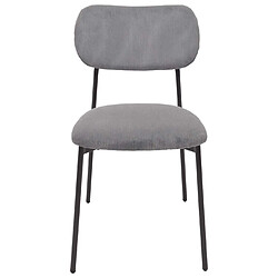 Mendler Lot de 6 chaises de salle à manger HWC-O26 Cord (330g/m²) métal gris foncé pas cher