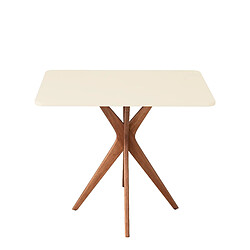 Ragaba Table de cuisine rectangulaire - Blanc craie