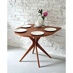 Ragaba Table à manger demi-ovale - Chêne