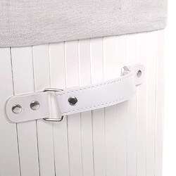 Avis Mendler Panier à linge rond bambou - Blanc