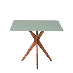 Ragaba Table de cuisine rectangulaire - Vert sauge