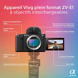 SONY ZV-E1 + Chargeur BC-QZ1 pas cher