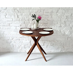 Avis Ragaba Table à manger demi-ovale - Chêne