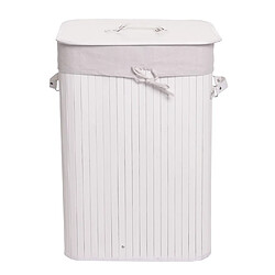 Acheter Mendler Panier à linge rond bambou - Blanc