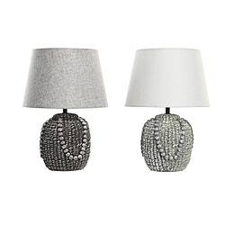 Lampe de bureau DKD Home Decor Noir Tissu Polyester Vert Grès 220 V 50 W (24 x 24 x 34 cm) (2 Unités)