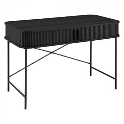Avis LORIKEET LIVING Bureau noir 2 portes coulissantes Callix UA1512 MDF lattes noires