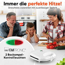 Appareil à Sandwich / Croque-monsieur Blanc Clatronic ST3813-Blanc pas cher