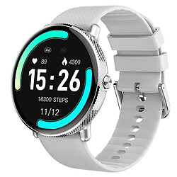 Montre connectée S61 - Appels Bluetooth - Écran rond HD - Étanche - Argenté