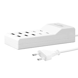LinQ Station de Charge Multiport 4 USB-C + 6 USB 50W Câble 1m Compact Blanc