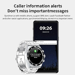 Montre connectée intelligente AW12 avec Bluetooth pour hommes - Cadran rotatif - bleu