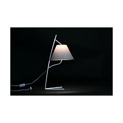 Lampe de bureau DKD Home Decor Doré Métal Lin Blanc 50 W Moderne (25 x 31 x 57 cm) (2 Unités)