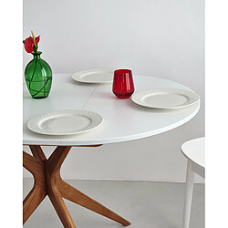 Ragaba table à manger ronde - Blanc pas cher