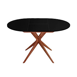 Ragaba Table à manger ronde extensible - Noir