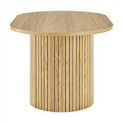 Acheter LORIKEET LIVING Table basse ovale 80 cm callix UH11253 MDF lattes chêne
